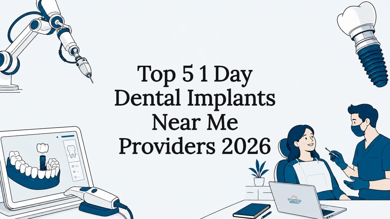 Illustrated decorative dental implant title card