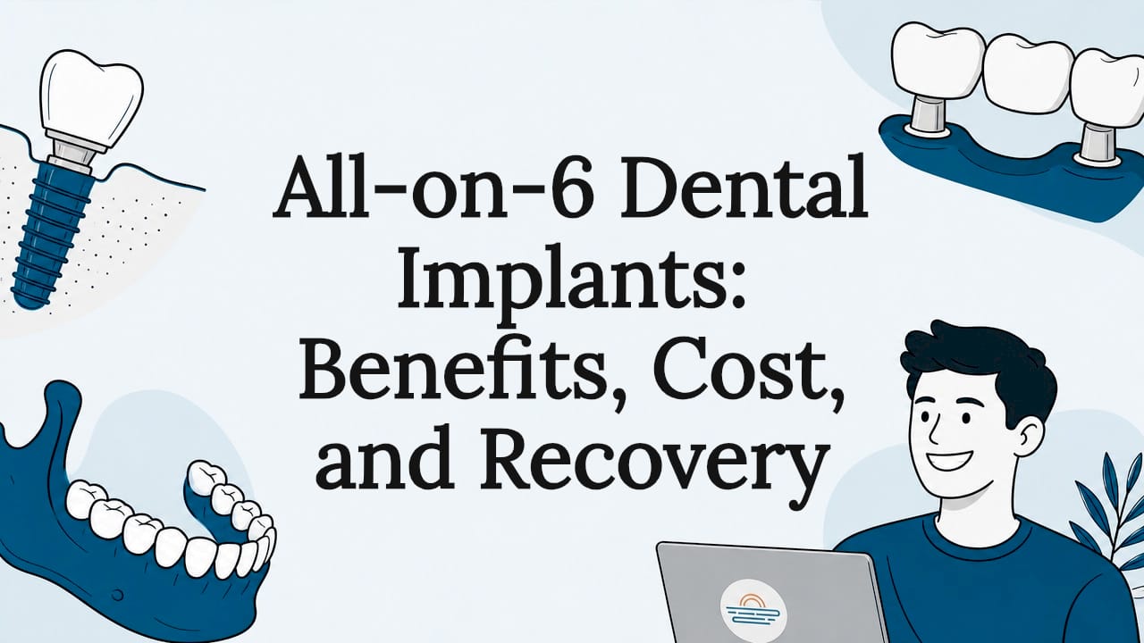 Illustrated decorative dental title card