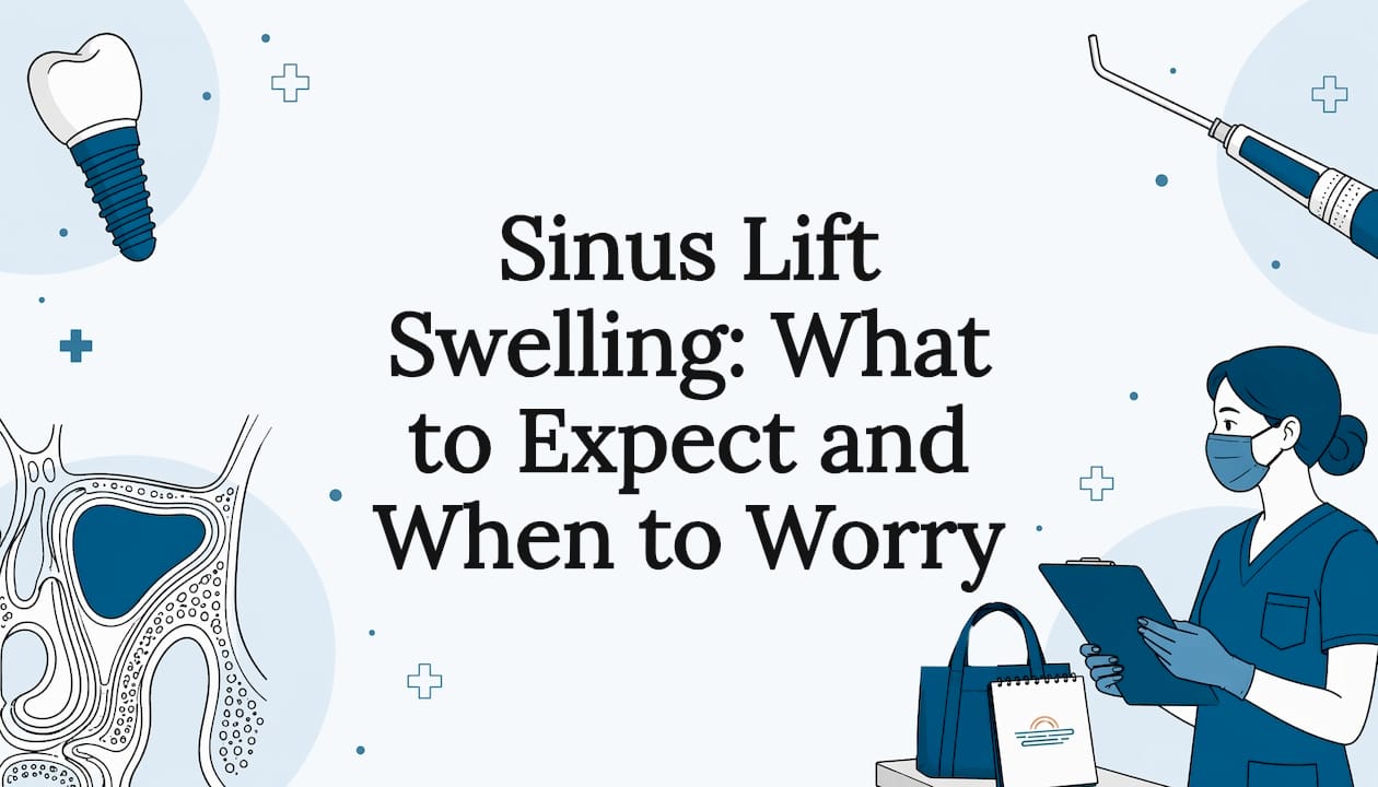 Decorative title card illustration related to sinus lift surgery