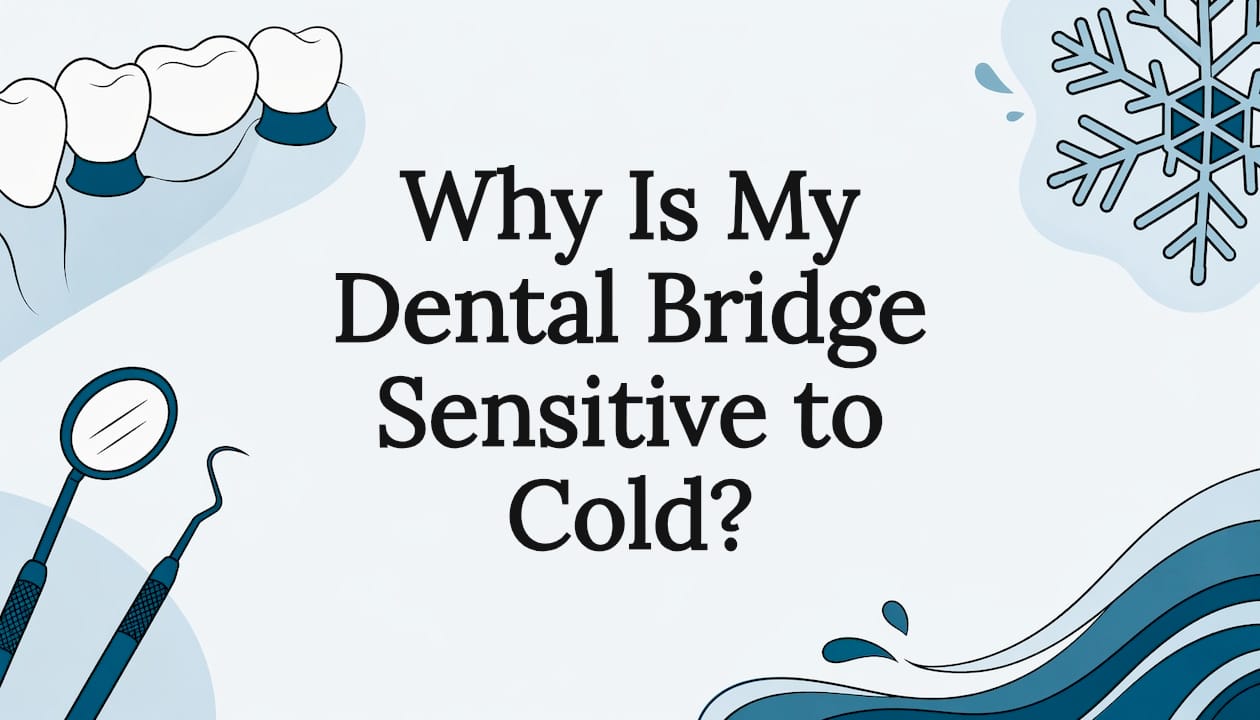 Decorative dental health title card illustration