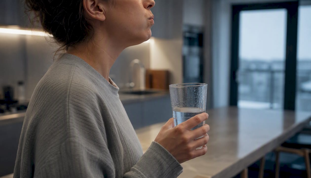 Rinsing mouth with warm saltwater after tooth injury