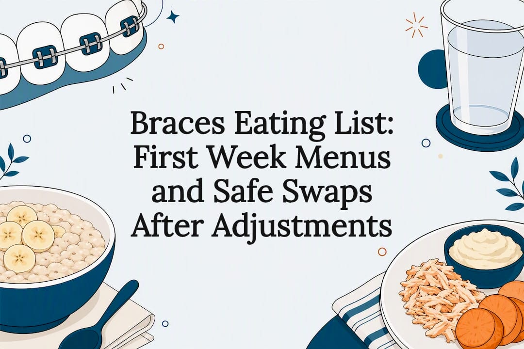 Braces-friendly foods decorative title card