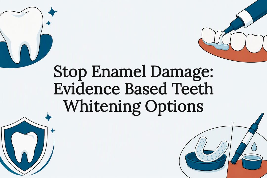 Illustrated tooth whitening and enamel protection title card