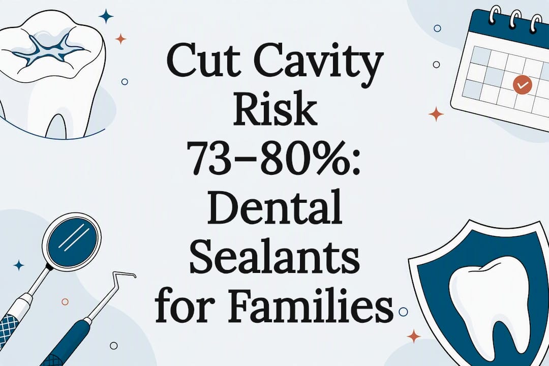 Decorative dental sealants title card illustration