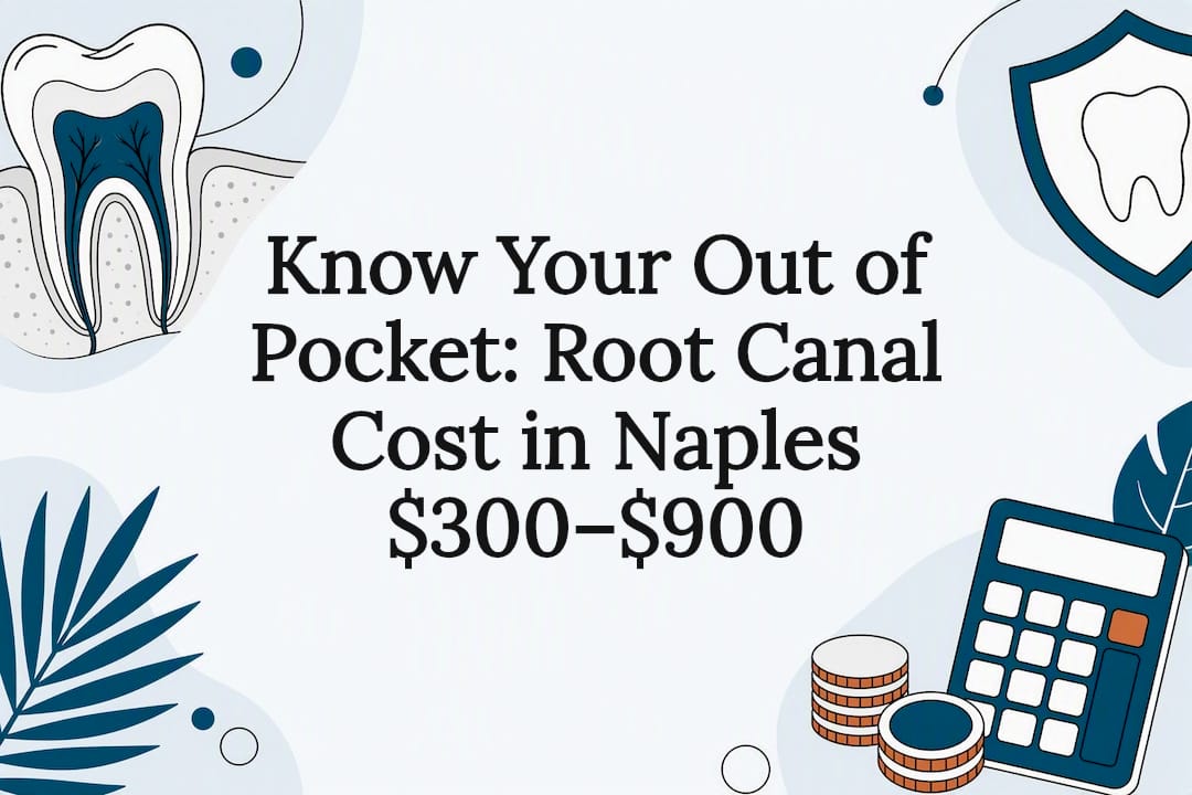 Root canal cost dental title card