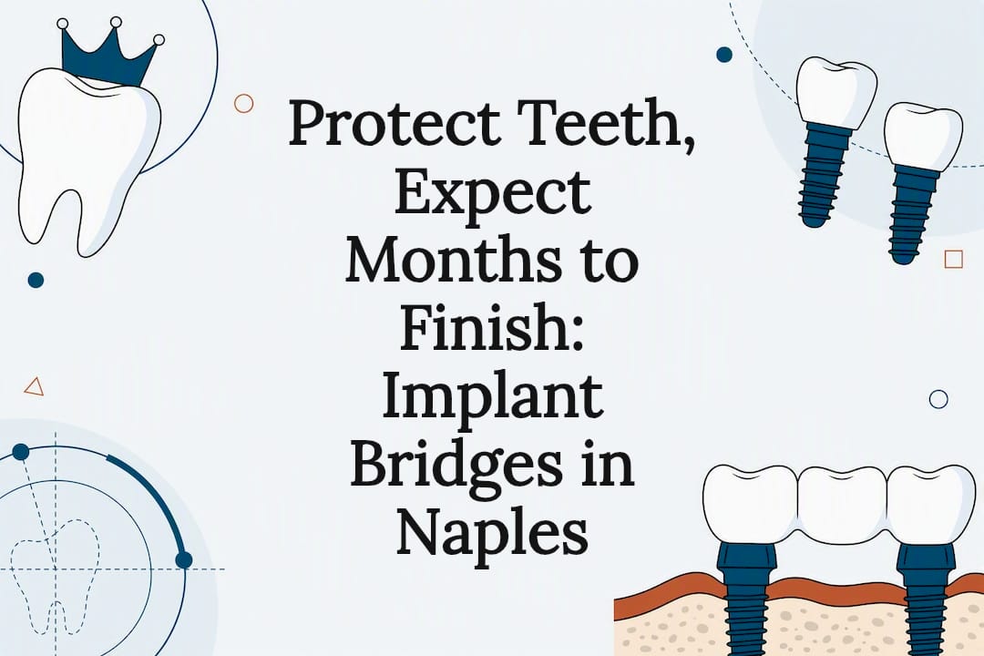 Decorative implant bridge dental title card