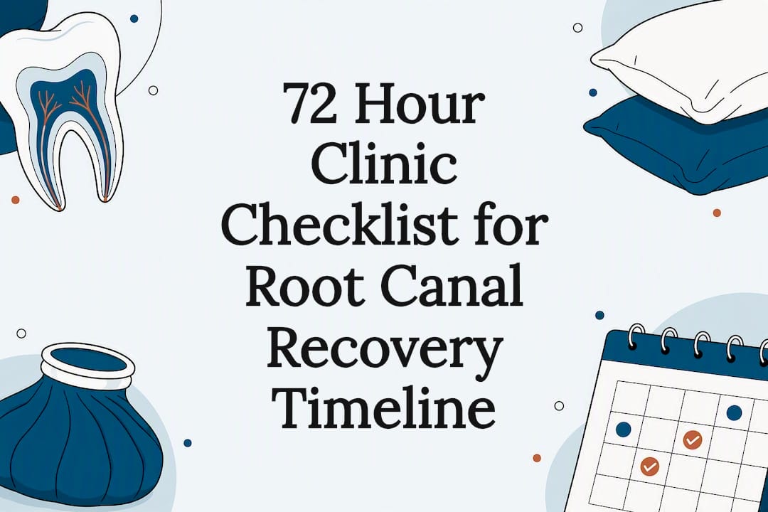 Root canal recovery checklist title card