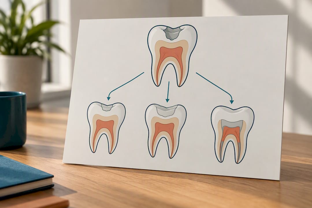 Illustration of dental treatment options