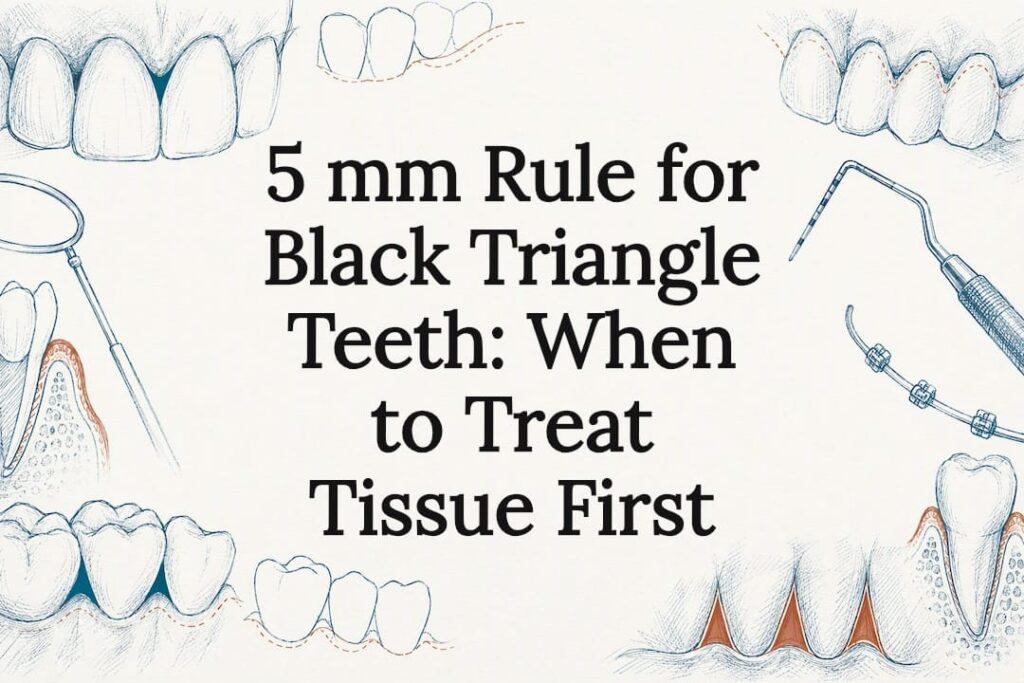 Black triangle teeth title card illustration