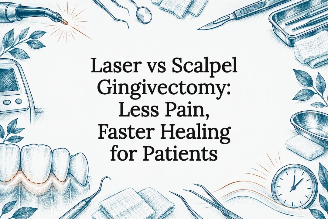 Laser versus scalpel gingivectomy title card
