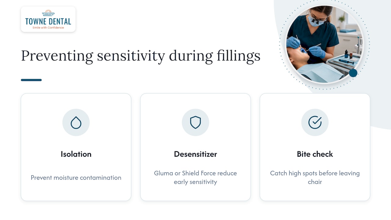 Three ways dentists reduce filling sensitivity