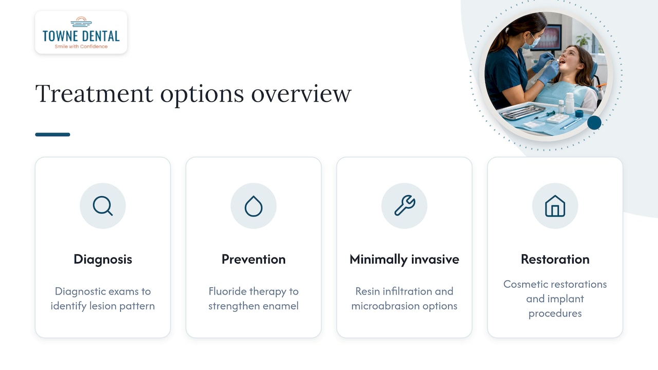How we can help you address white spots — overview diagram
