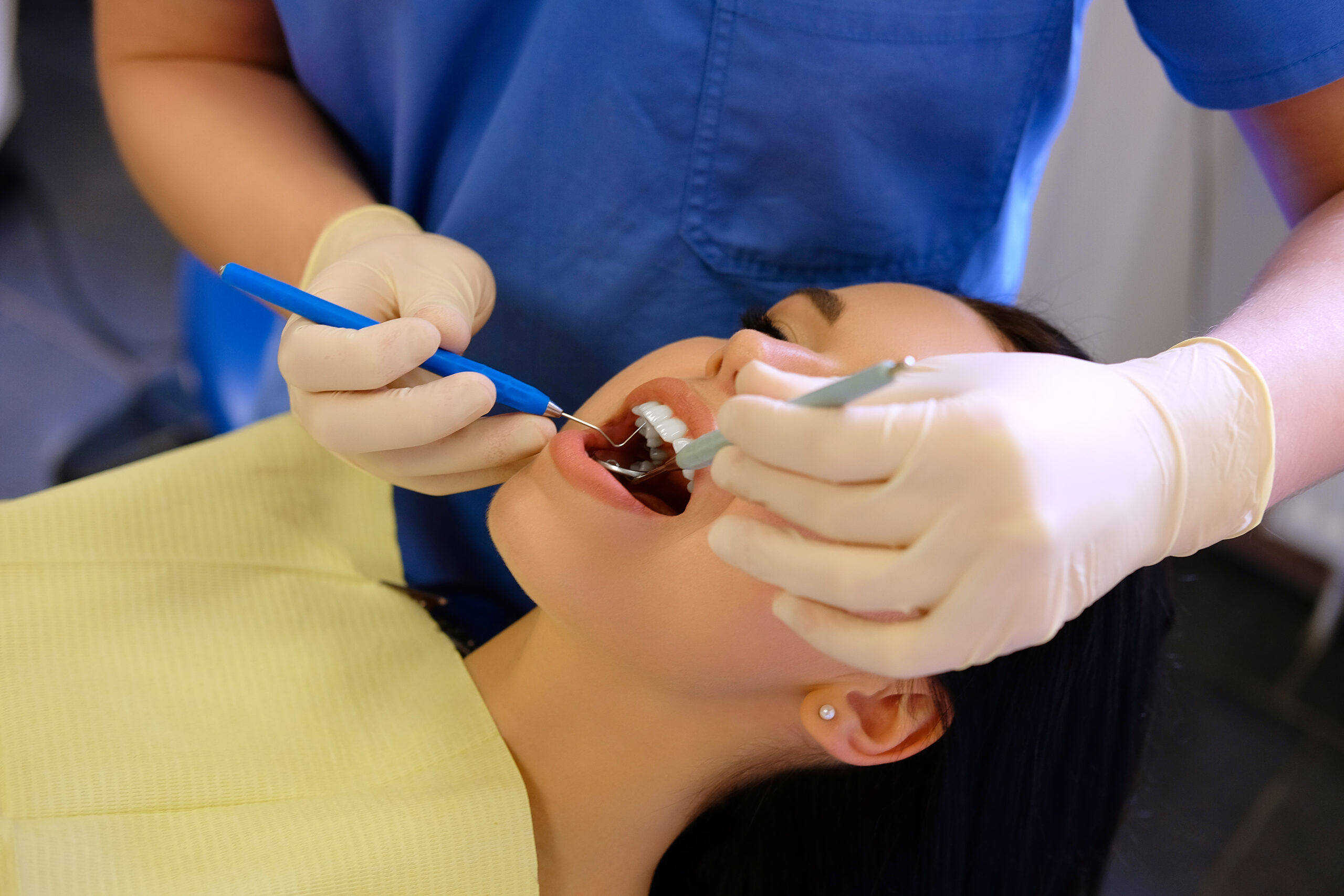 Patient with oral surgery